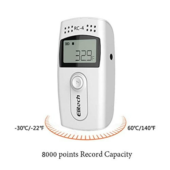 Elitech Temperature Data Logger Recorder with External Temperature Sensor
