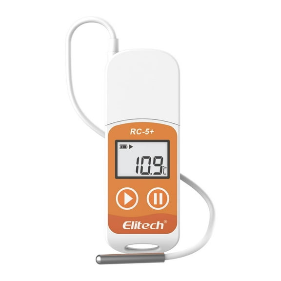 Elitech Temperature Data Logger Reusable Recorder with Extra External Sensor