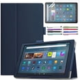 thumbnail image 1 of Elitegadget Case for Amazon Fire Max 11 (13th Generation, 2023 Released) - Slim Lightweight Folding Folio Stand Cover PU Leather Case + 1 Screen Protector and 1 Stylus (Navy Blue), 1 of 5
