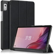 Elitegadget Case for Lenovo Tab M9 (TB-310FU, 2023 Released) 9 Inch Display Tablet - Slim Lightweight Trifold Shell Stand Cover Case + 1 Random Stylus (Black)