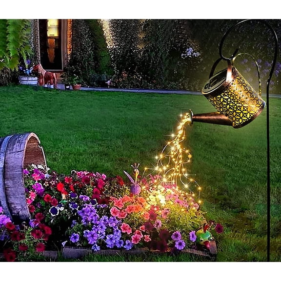Elitegadget Solar Outdoor Hanging Lantern with Hook for Pathway, Landscape, Lawn, Yard