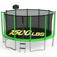 thumbnail image 1 of XMIKA 1500LBS Trampolines 15FT 16FT, Trampolines for 8-9 Kids/1-2 Adults, Outdoor Trampolines with Enclosure Net, Basketball Hoop, Heavy Duty Recreational Trampoline with Ladder, Fast Assembly, 1 of 9