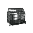 thumbnail image 1 of Elitezip Heavy Duty Dog Cage Pet Crate with Roof Strong Metal Kennel and Crate for Medium and Large Dogs,four Locking Wheels, 43.3"L X 30"W X 41.7"H, 250LBS Weight Capacity, Black, 1 of 7