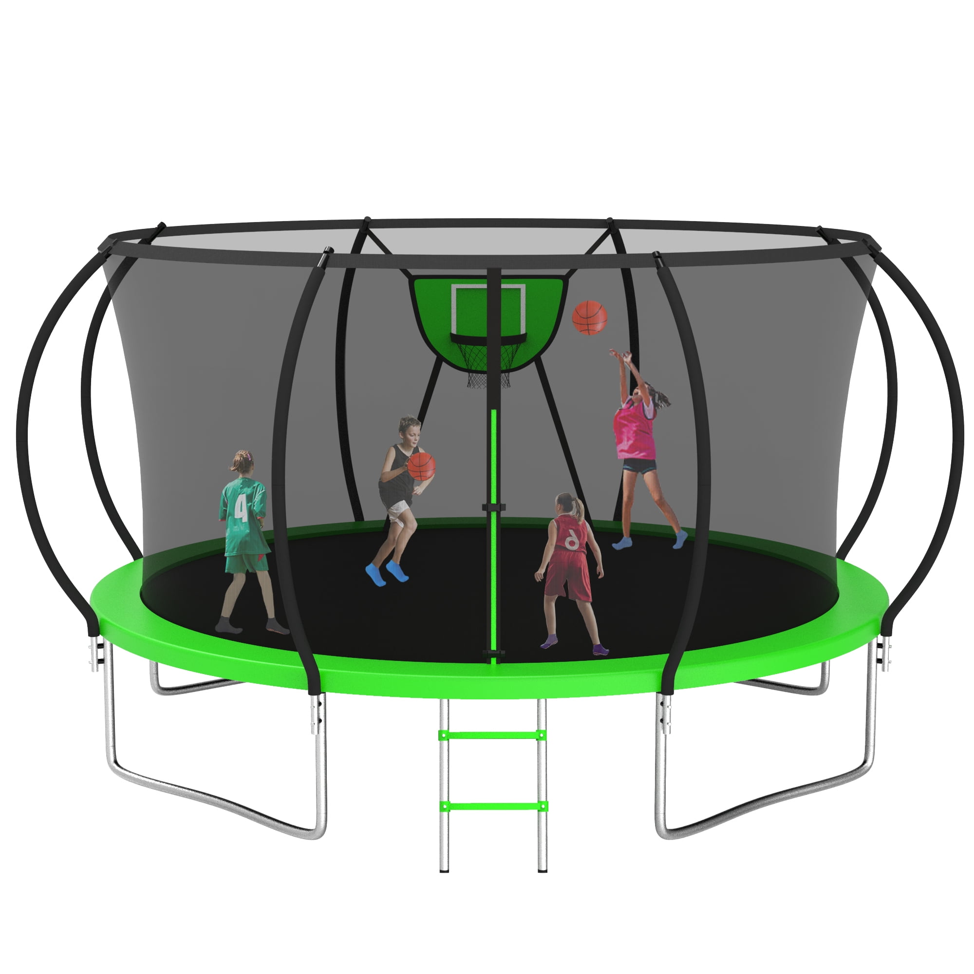 Elitezip Trampoline 12FT 14FT Trampoline for Kids and Adults, 1500LBS Heavy Duty Trampoline with