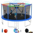thumbnail image 1 of Elitezip Trampoline for Kids 16 FT Outdoor Trampolines with Basketball Hoop, Heavy Duty Trampoline with Safety Enclosure Net, Light, Sprinkler, Ladder, 1500LBS Weight Capacity Backyard Trampolines, 1 of 9