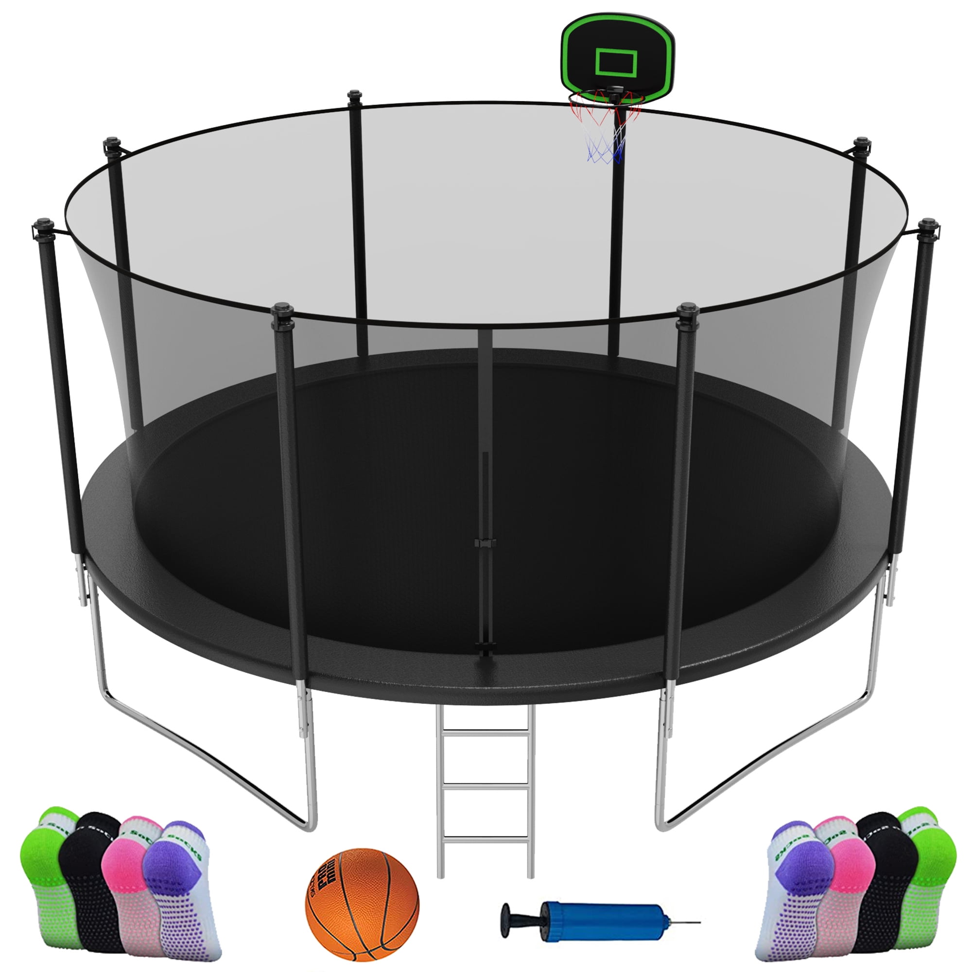 Elitezip Trampoline for Kids Teens Adults, 14 FT Trampoline 1400 LBS