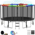 thumbnail image 1 of Elitezip Trampolines with Basketball Hoop, 15FT Trampoline for Kids and Adults, Outdoor Trampoline with Safety Enclosure Net, Lights, Sprinkler, 1500LBS Heavy Duty Recreational Backyard Trampoline, 1 of 9