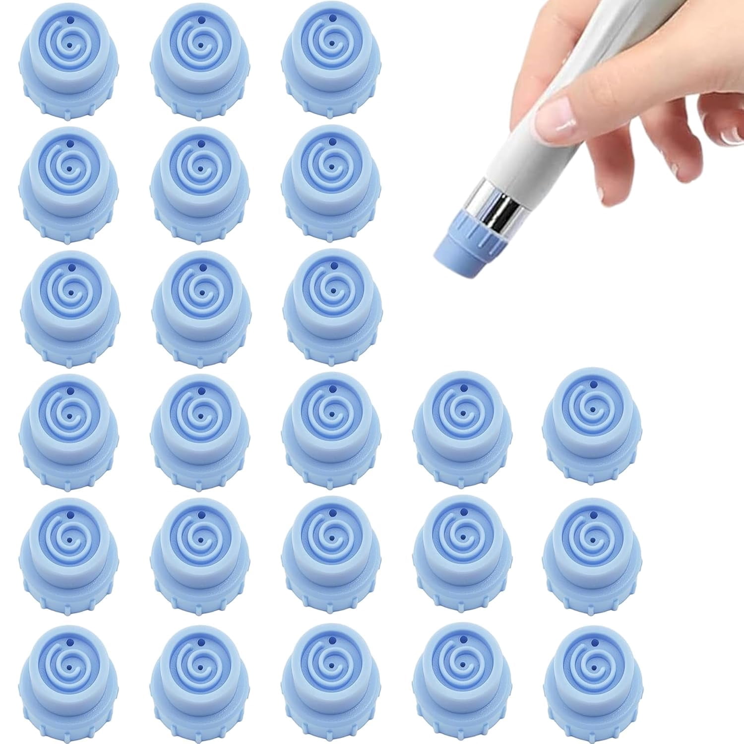 Elitzia 24 Pcs Vortex Hydro Dermabrasion Silicone Tips Medium Exfoliating Heads for Dermabrasion Machine Pore Cleansing & Extraction ETHFT1