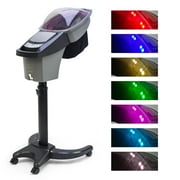 Elitzia 7 Color Hair Steamer Black Hooded Micro Mist Ozone Hair Machine for Natural Black Hair Adjustable Height Wheels 3 Mode 5 Level Time Temperature Control Dye Perm Hair Professional Home ET1408T