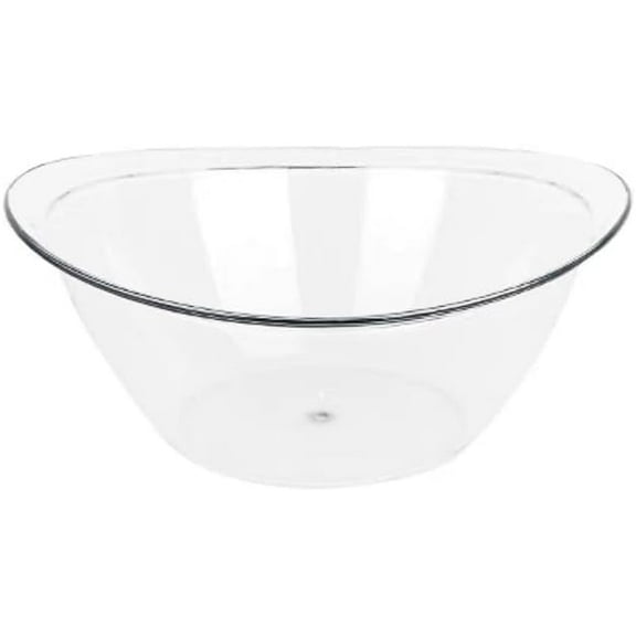 Elitzia Beauty Salon SPA Washbasin Thickening PET Plastic Transparent Washbasin Smooth and Rounded Firm Portable Wash Basin Washing Hand and Towels SPA For Skin Care Ellipse Washbasin Home ETD46006