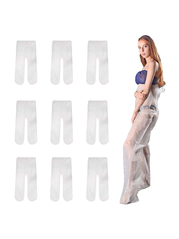 Disposable Non-Woven Protective Long Pants Sanitary Yoga Sauna Pants for Spa Beauty & Medical Treatments Breathable Dustproof Tear-Resistant (Pack of 10)