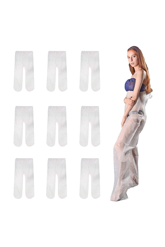 Disposable Non-Woven Protective Long Pants Sanitary Yoga Sauna Pants for Spa Beauty & Medical Treatments Breathable Dustproof Tear-Resistant (Pack of 10)