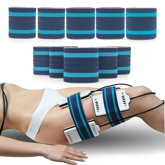 Elitzia Elastic Bandage Wrap Azure and Traditional Royal Blue Binding Strape for Beuty Machine Lipolaser Bands Spare Parts Use 3 Size 10 Pcs ETL06BD