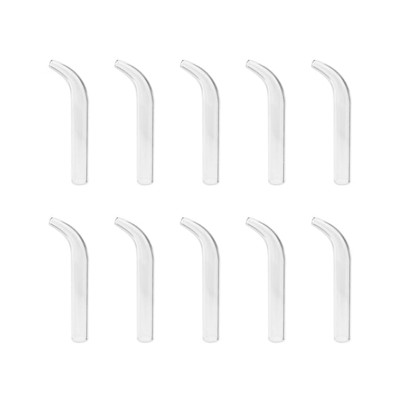 Elitzia Four Types of Acne Blackhead Absorbing Glass Tube Types Multiple Use Electrotherapy Beauty Machine Accessories 10/Set of The Same Type ETD215SA (Curved)