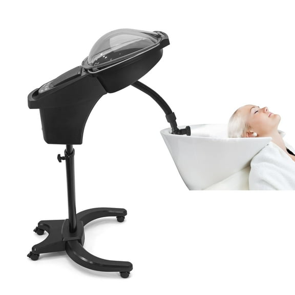 Elitzia Hair Steamer Micro Mist Scalp Detox System Hair Wash Reclining Chair Table Professional Tool Hair Care Salon SPA Barber Shop Shampoo Bowl Mist Hooded Natural Black Hair ET19192