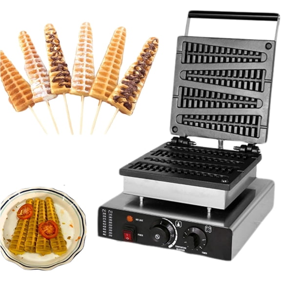 Elitzia Pine Tree Waffle Maker Iron Cast Pan Nonstick Commercial Waffle Baker Machine Double Sided Heating for Delicious Treats TRPWF6