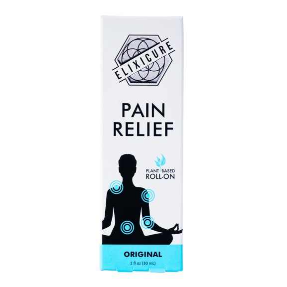Elixicure All-Natural Pain Relief Cream Roll-on, Original Scent, 1 fl oz/30 mL