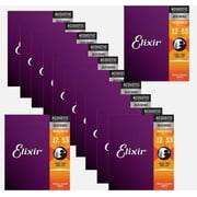 Elixir 11052 Nanoweb 80/20 Bronze Light Acoustic Guitar Strings 12-53 12-Pack