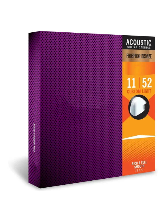 Elixir 16052 Nanoweb Acoustic Bronze Acoustic Guitar Strings .012-.053 Light