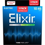 Elixir 16572 OPTIWEB Electric Guitar Strings Light .010-.046 3 Pack 19052