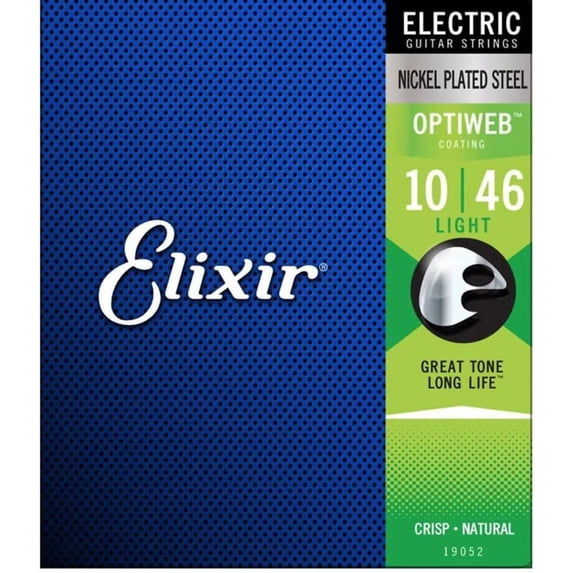 Elixir 19052 Optiweb Electric Guitar Strings Light 10-46 3 Pack