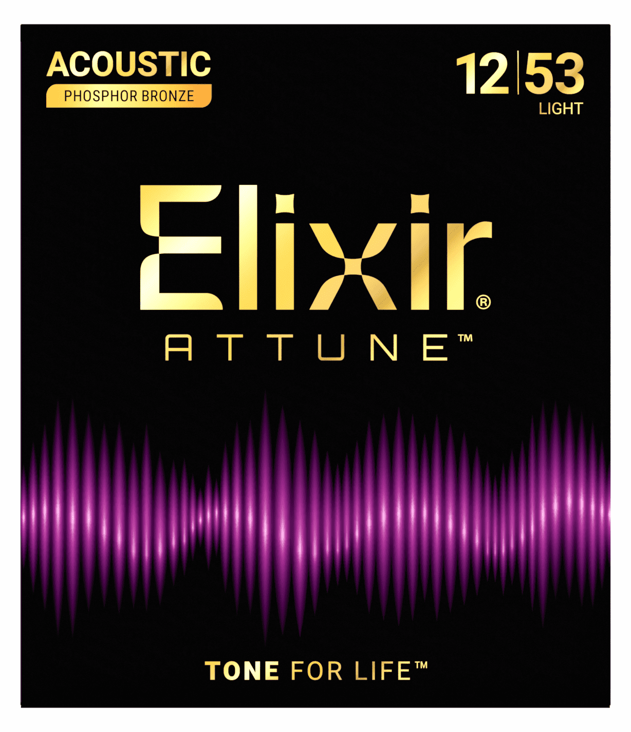 Elixir Attune Phosphor Bronze Acoustic Guitar Strings 12-53