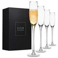 thumbnail image 1 of Elixir Glassware Crystal Champagne Flutes - Shaped Elegant Champagne Glasses - Set of 4, 5oz, Clear, 1 of 8