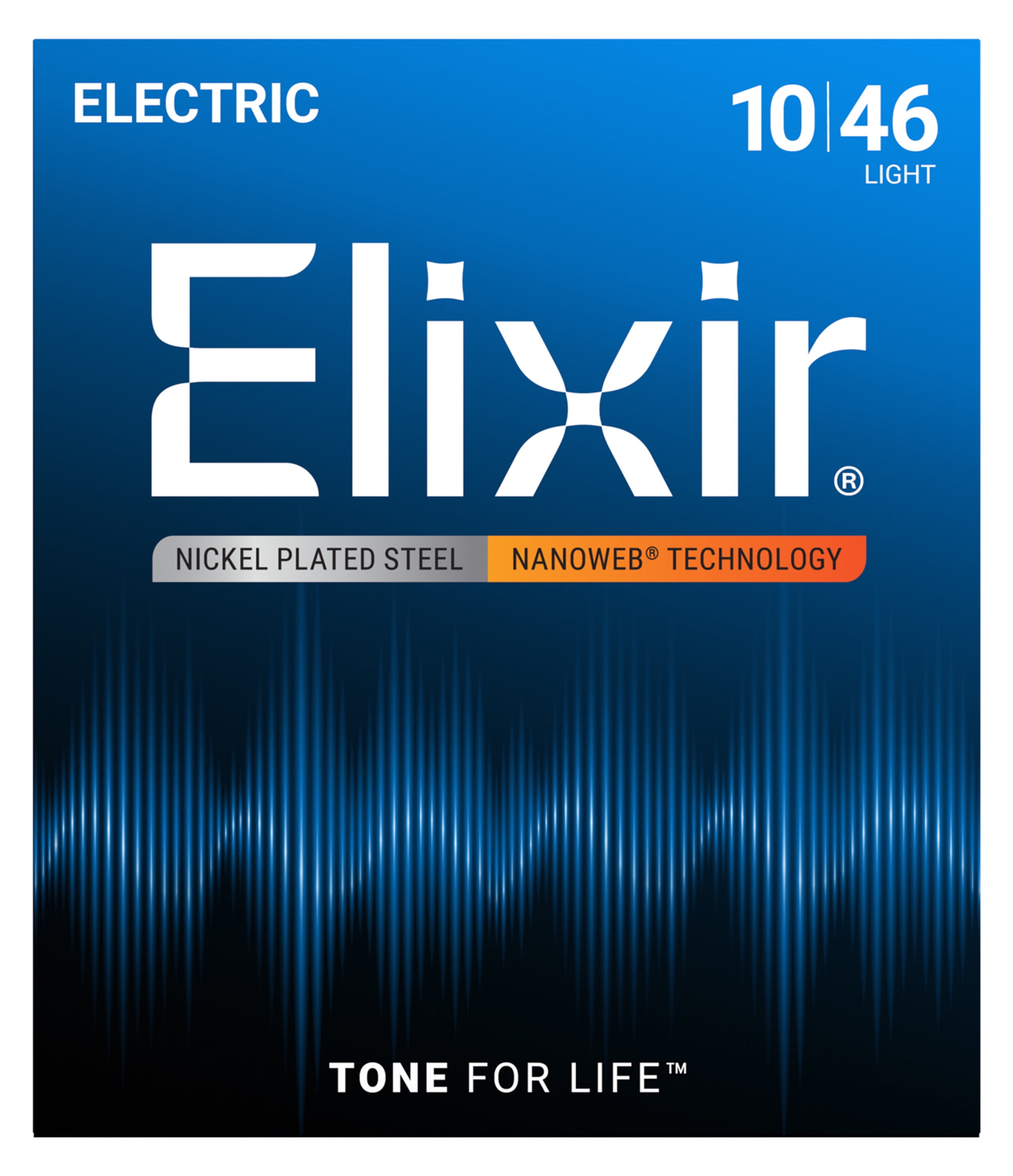 Elixir Strings - Nickel Plated Steel Electric Guitar Strings with NANOWEB Coating - Elixir Electric Guitar Strings - Light 10-46
