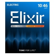 Elixir Strings - Nickel Plated Steel Electric Guitar Strings with NANOWEB Coating - Elixir Electric Guitar Strings - Light 10-46