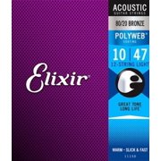 Elixir 11150-U PolyWeb 80-20 Bronze 12-String Light Acoustic Guitar Strings Set