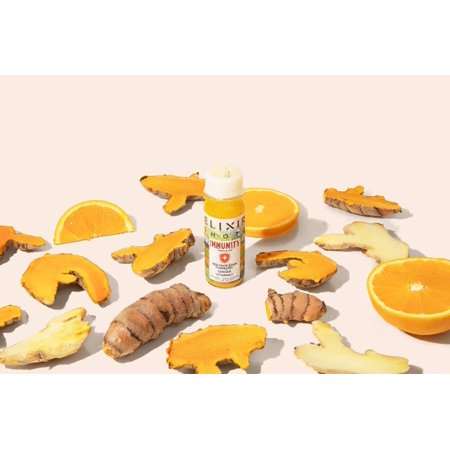 Elixir Shots Immunity Boost (12 Pack) Immunity Wellness Shot with Cold-Pressed Turmeric, Ginger, Orange and Black Pepper - No Added Sugars or Artificial Ingredients