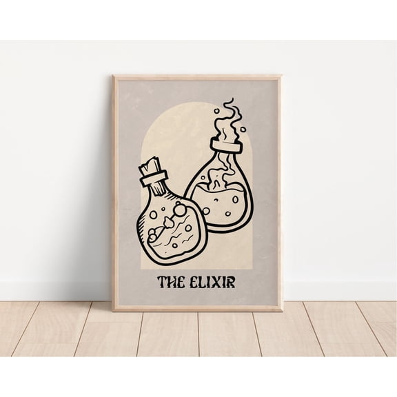 Elixir Tarot Potion Bottle Wall Art Poster Unframed Paper Print