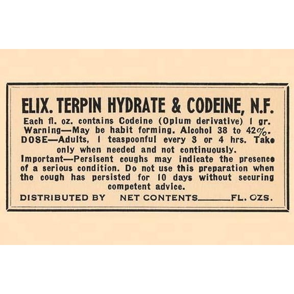 Elixir Terpin Hydrate & Codeine, N.F.-Fine Art Canvas Print (20" x 30")
