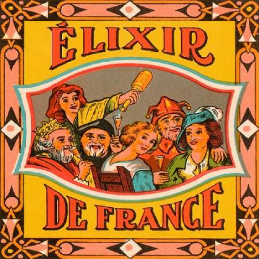 Elixir de France Canvas Art - Vintage Booze Labels (24 x 24)