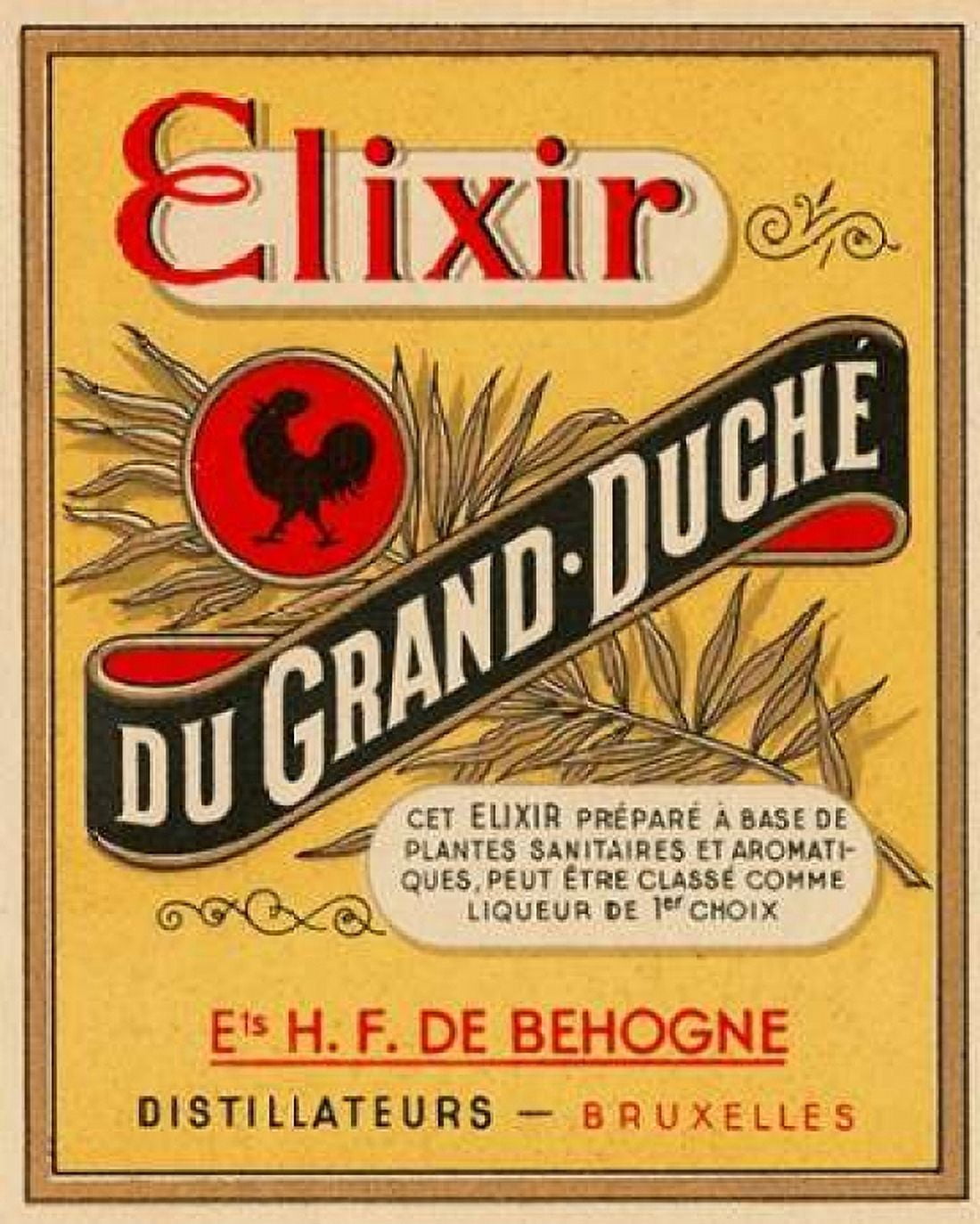 Elixir du Grand - Duche Canvas Art - Vintage Booze Labels (24 x 30)