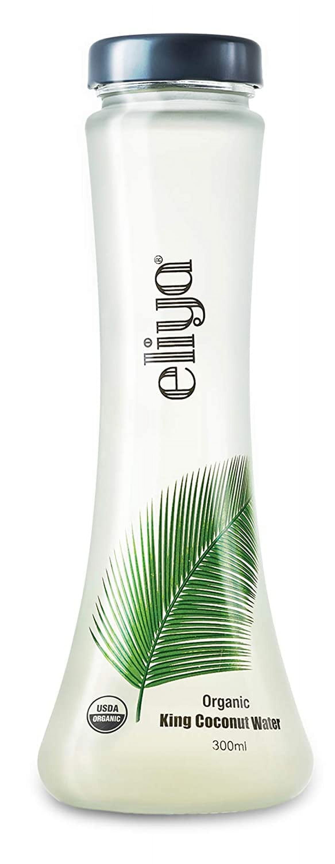 Eliya Organic Young King Coconut Water, 10.1 fl. oz Glass Bottles (Pack of 6)