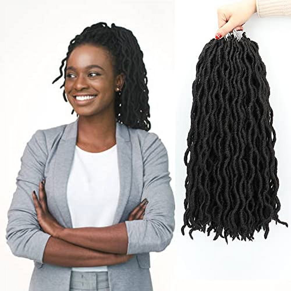 Eliza 18 Inches Wavy Gypsy Locs Ombre soft Locs Crochet Hair 6 Packs ...