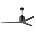 thumbnail image 1 of Eliza 3-blade paddle fan in Matte Black finish with walnut all-weather ABS blades. Optimized for wet locations., 1 of 7