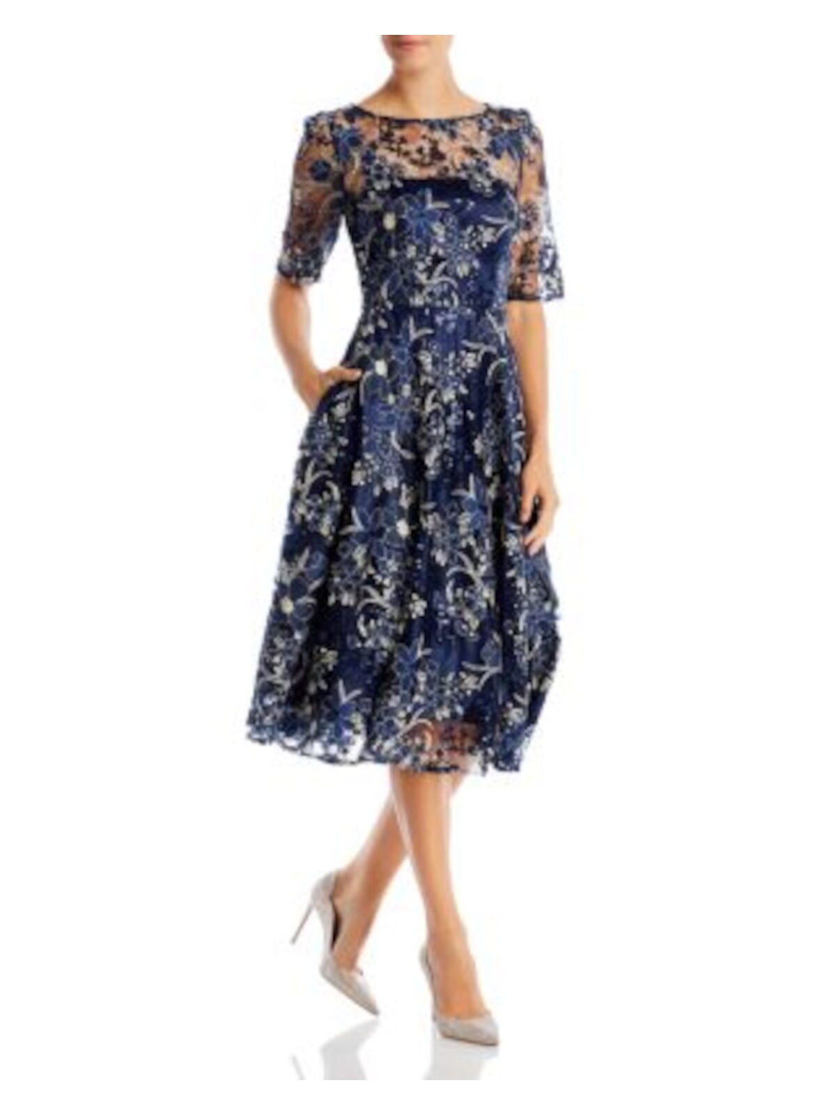 sachin and babi light blue dress Eliza J Halter Sequin Gown main image 0
