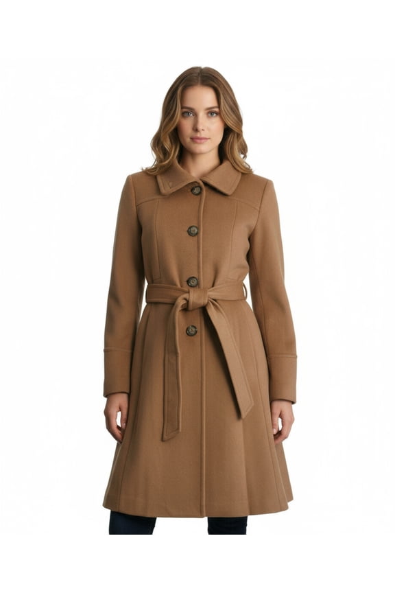 Luxe Wool Blend A-Line Coat