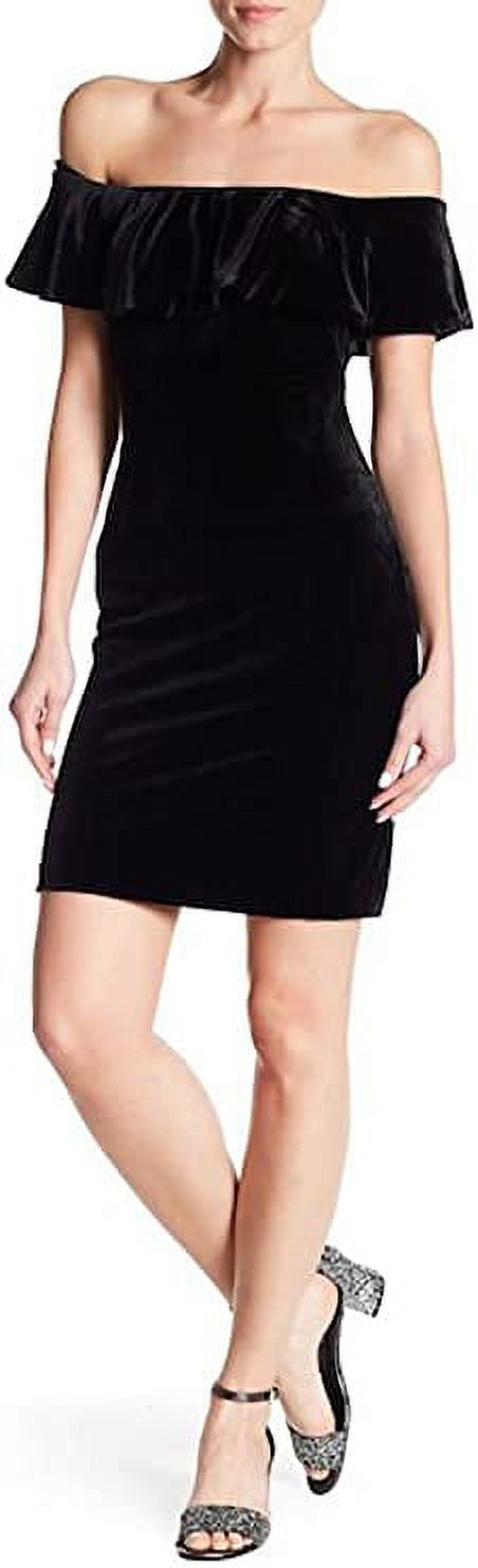 Eliza j off hotsell the shoulder velvet dress