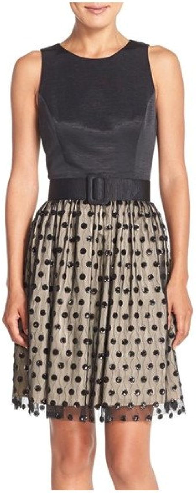Eliza J Polka Dot Dress Eliza J Womens Shimmer Polka Dot A-line Dress,, Blue, 12 Eliza J Polka Dot Dress Eliza J Womens Shimmer Polka Dot A-line Dress,, Blue, 12