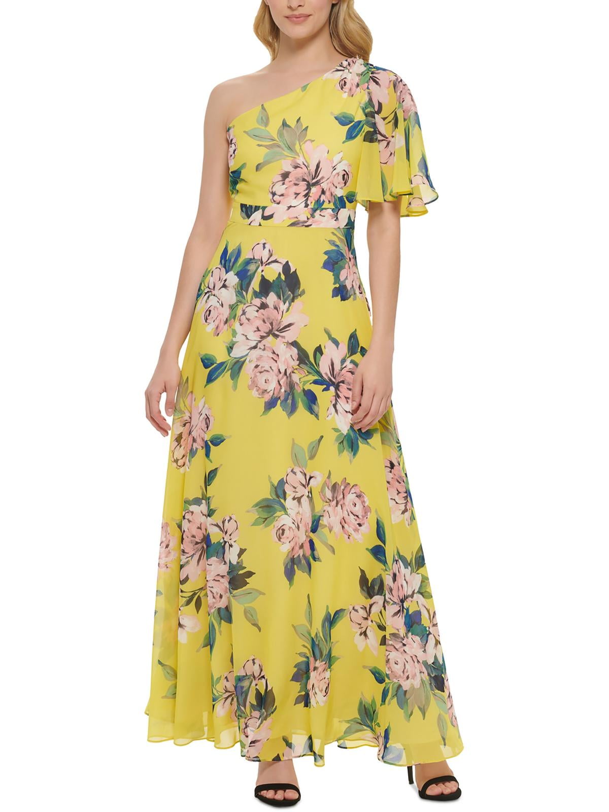 Eliza j belted chiffon maxi dress outlet