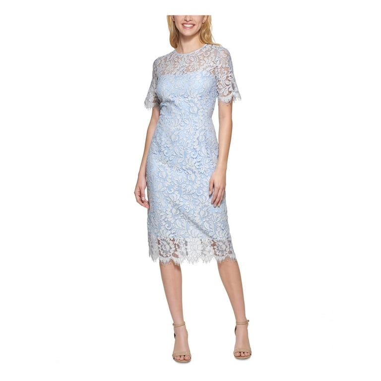 Eliza j short sleeve fit & flare lace dress sales