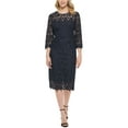 thumbnail image 1 of Eliza J Womens Lace Midi Sheath Dress, 1 of 3