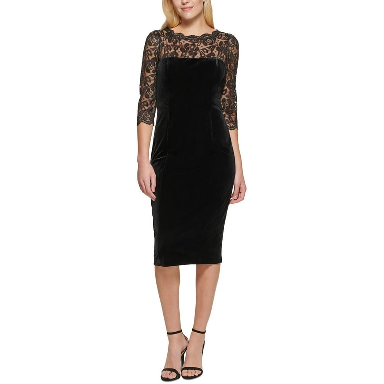 Eliza j top black lace dress