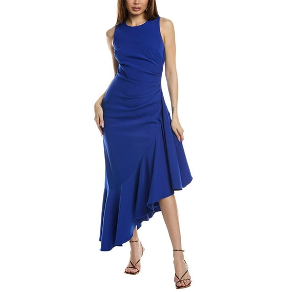 Eliza J womens  Asymmetrical Maxi Dress, 6, Blue