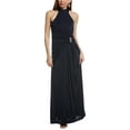 thumbnail image 1 of Eliza J womens  Gathered Halter Gown, 8, Blue, 1 of 3