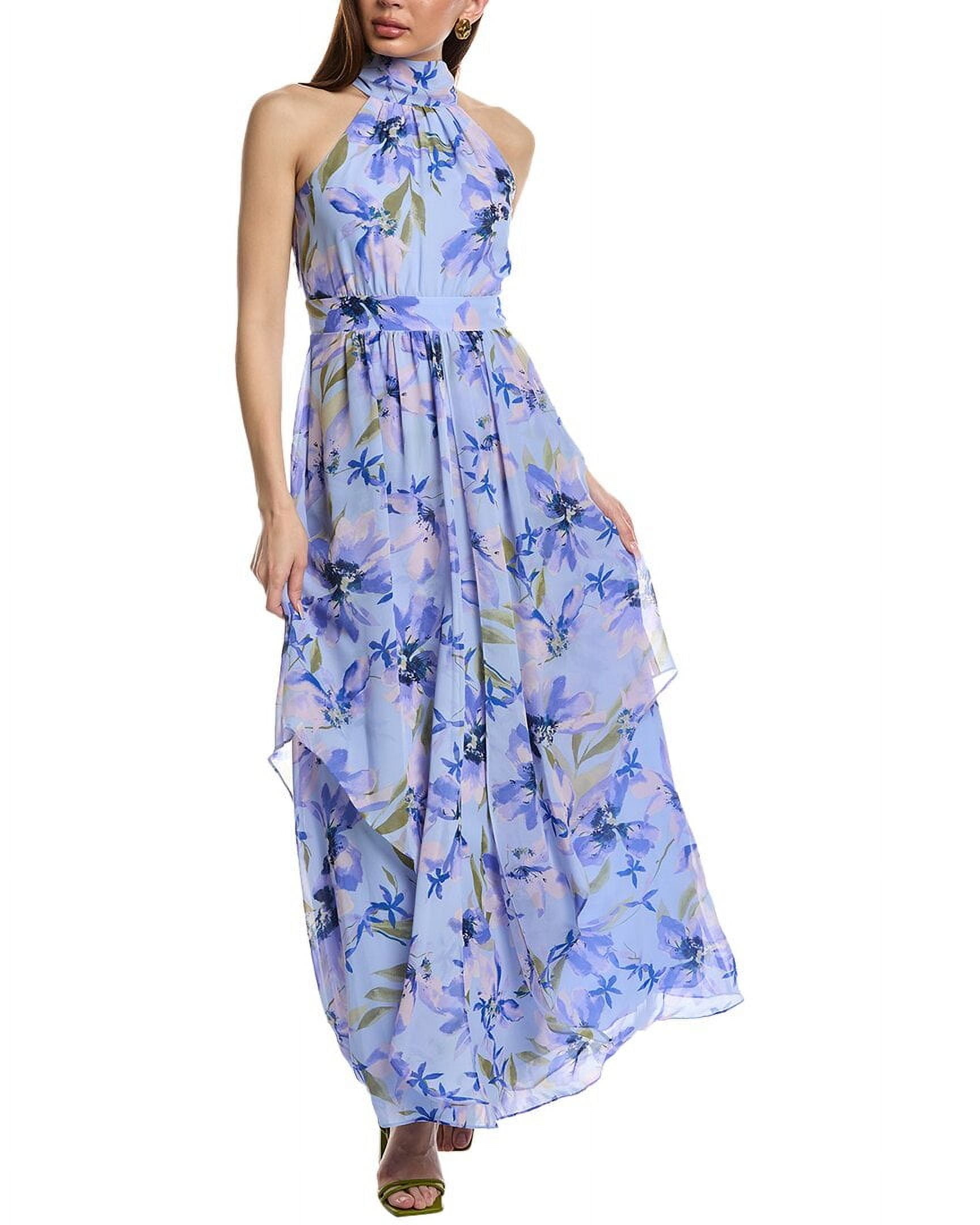 Eliza J womens Halter Maxi Dress, 6, Blue - Walmart.com Eliza J womens Halter Maxi Dress, 6, Blue - Walmart.com