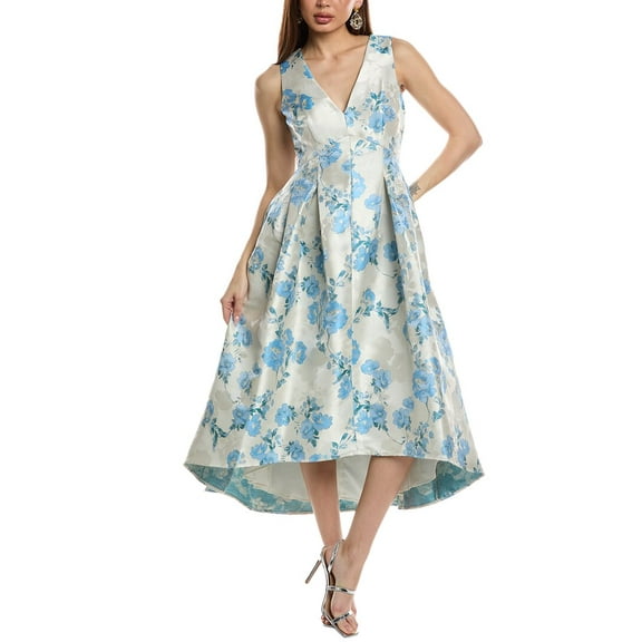 Eliza J womens  Jacquard A-Line Gown, 6, Beige